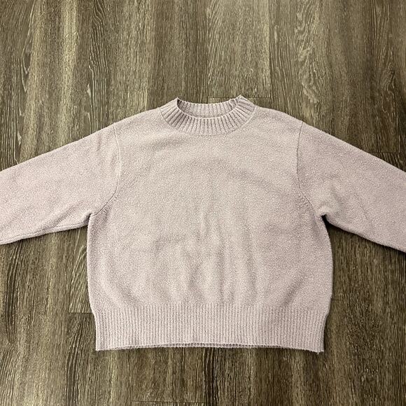 EUC AYR The Little Joy Organic Cotton Crewneck Sweater Purple Mist Size XL Fuzzy - Picture 11 of 14